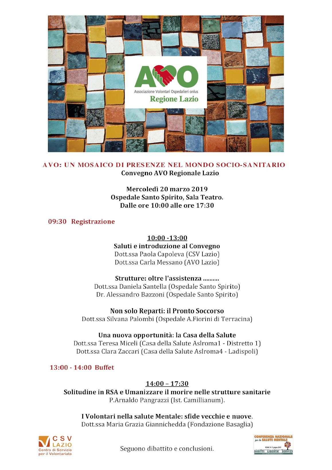 Convegno Avo Regio Lazio 20 marzo 2019